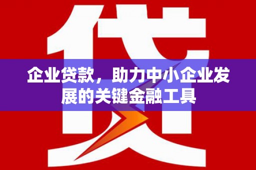 顺义企业贷款，助力中小企业发展的关键金融工具