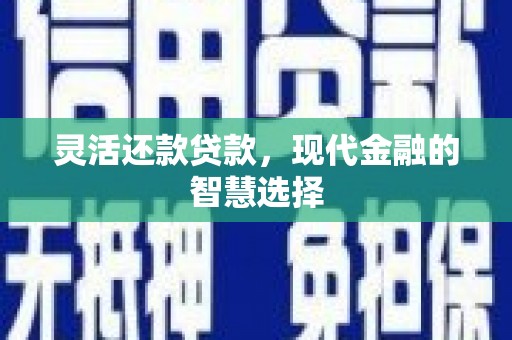 顺义灵活还款贷款，现代金融的智慧选择