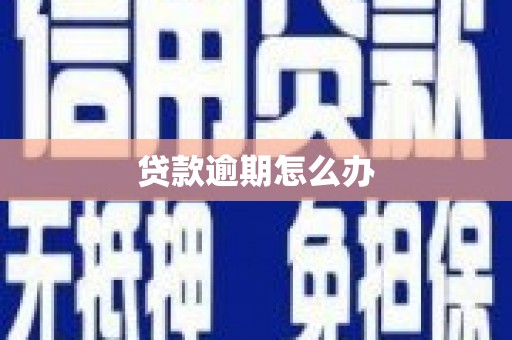 顺义贷款逾期怎么办