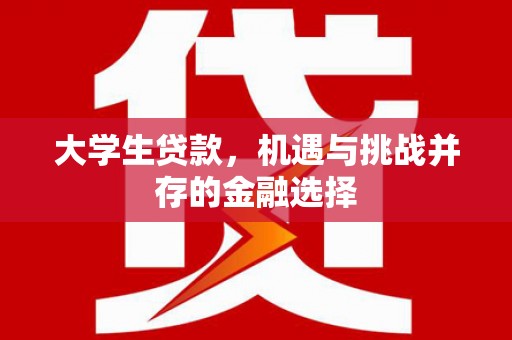 顺义大学生贷款，机遇与挑战并存的金融选择