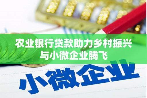 顺义农业银行贷款助力乡村振兴与小微企业腾飞